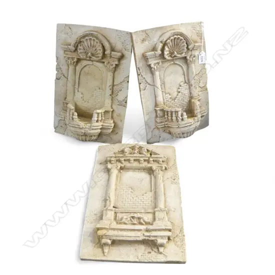3 CLASSICAL ARCHITECTURE WALL PLAQUES 330x230mm