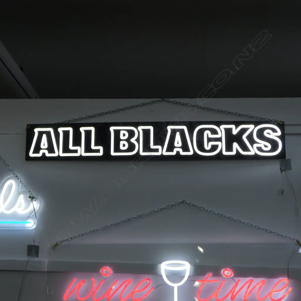    ALL BLACKS COMMERCIAL SPORTS BAR SIGN L1190x170mm Image 1++