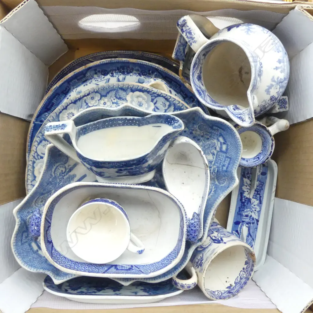 ANTIQUE B/W CHINA, FAULTS Image 1++