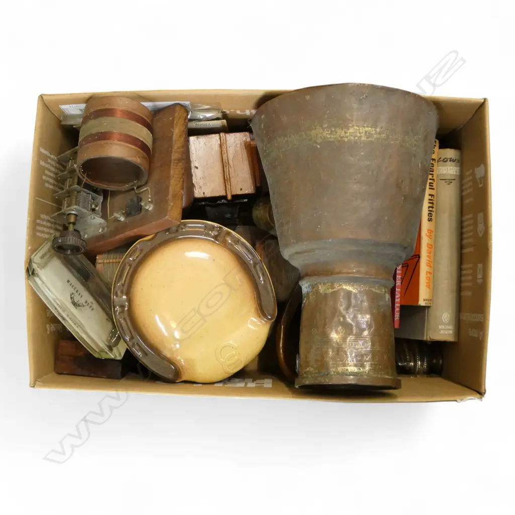 ASST. BOOKS, WOODEN BOXES, ASH TRAYS ETC Image 1++