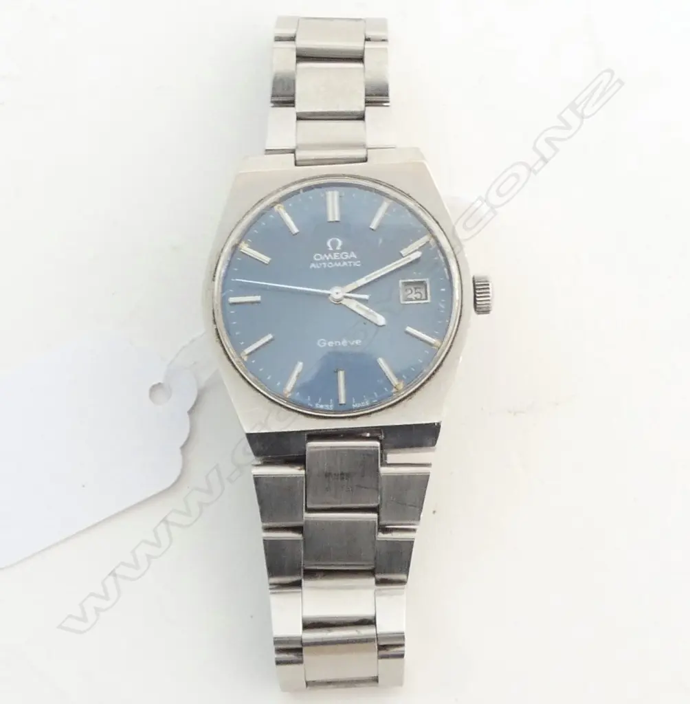 OMEGA S/STEEL GENTS AUTOMATIC “GENEVE” BLUE DIAL (NOT WORKING) Image 1++
