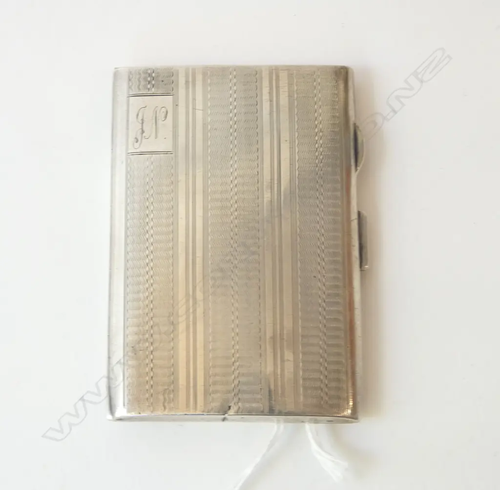 BIRM. 1929 SILVER CIGARETTE CASE, fine machine engraving, 64gms Image 1++
