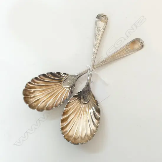 PR GEO. STG SILVER SERVING SPOONS, 133grms