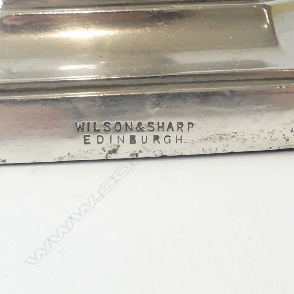 SILVER OCTAGONAL TABLE CANDLE STICK LAMP Sheffield 1909. H.320mm. missing electric lamp fittings Image 1++