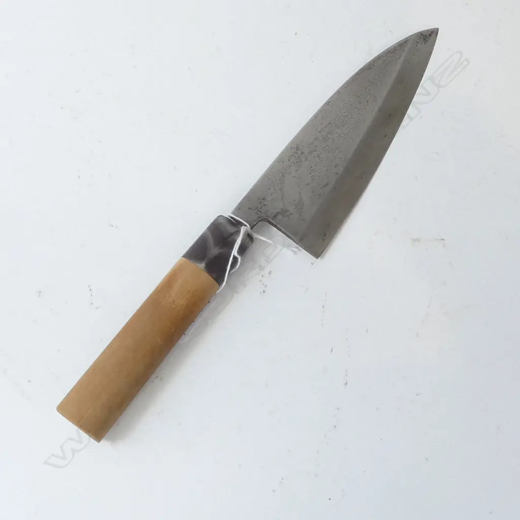1960s JAPANESE CHEF'S KNIFE, SIGNED on BLADE (15cm blade) Image 1++