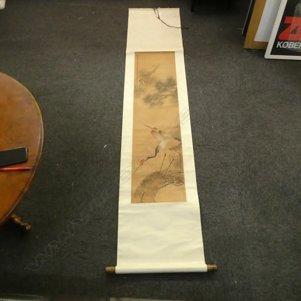 ZHANG KUNY attributed HONG KONG CHINESE SCROLL PINE TREE STUDY Image 1++