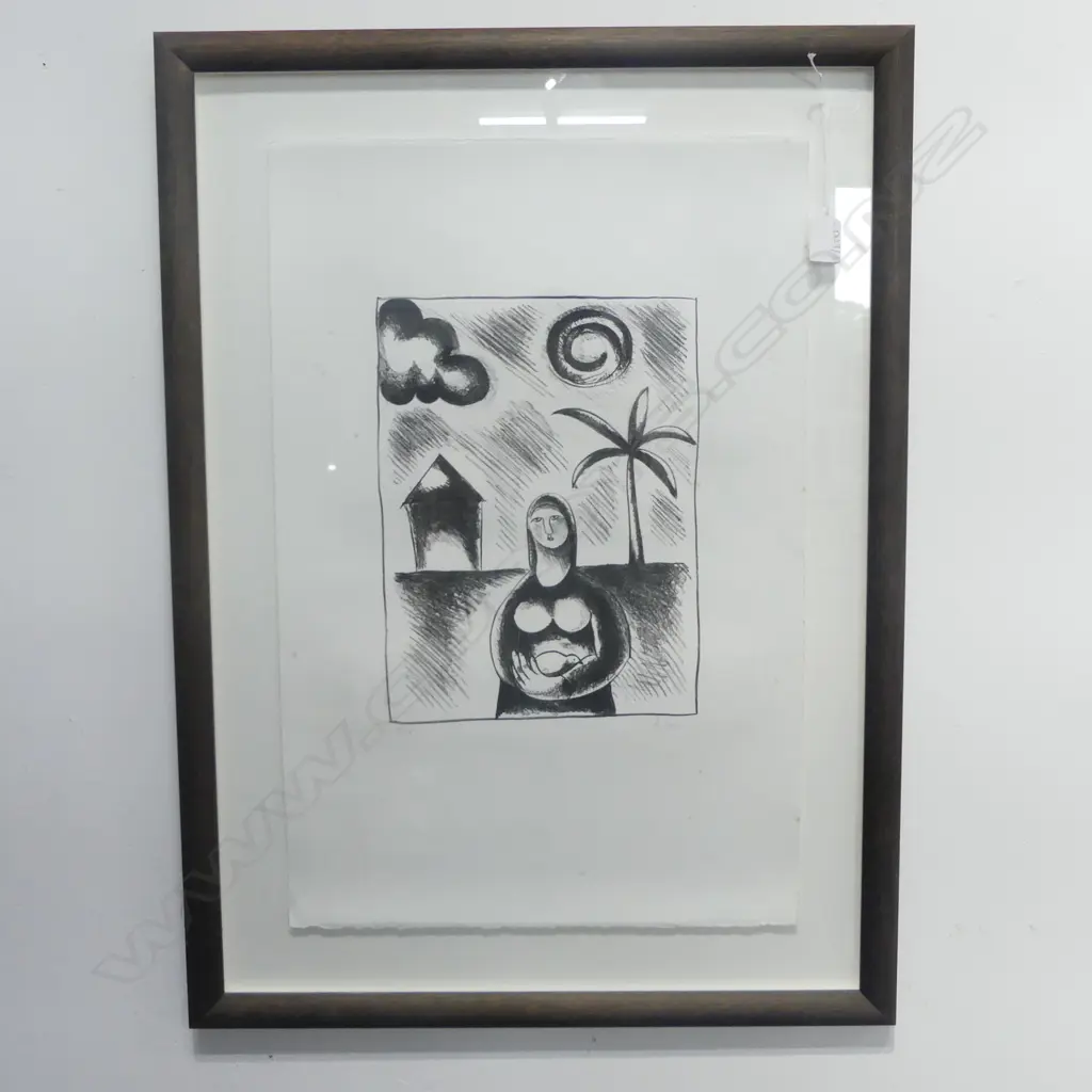 AGNES WOOD, ABSTRACT PRINT 12/15 575x385mm light foxing Image 1++