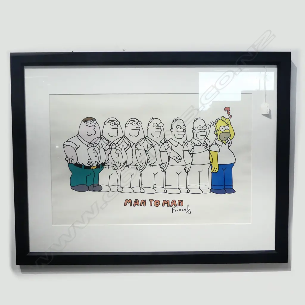 DICK FRIZZELL 'MAN TO MAN' PRINT 415x635mm Image 1++