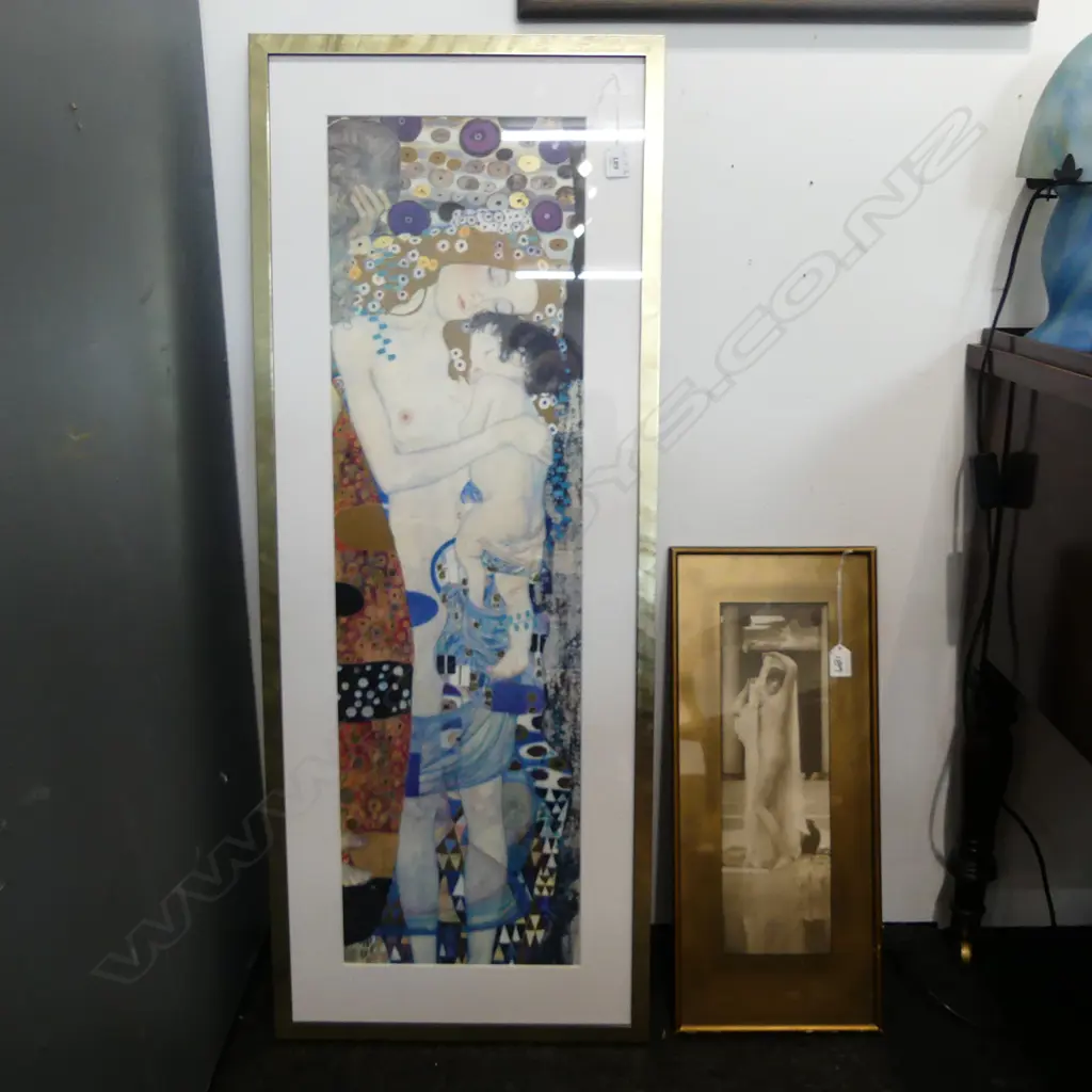 2 PRINTS; KLIMT THE THREE AGES OF WOMAN 920x265mm, VENUS DE MILO 405x125mm Image 1++