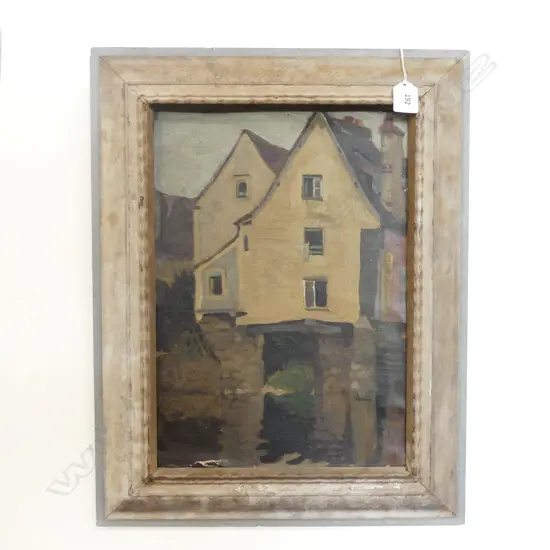  ANTIQUE OIL ON CANVAS, UNTITLED (RIP ON CANVAS) 300x255mm