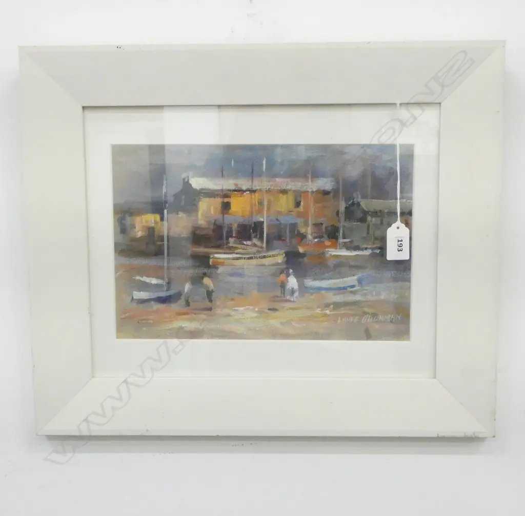LANCE O'GORMAN, 'EBB TIDE', OIL ON BOARD, SIGNED, 185x290mm Image 1++