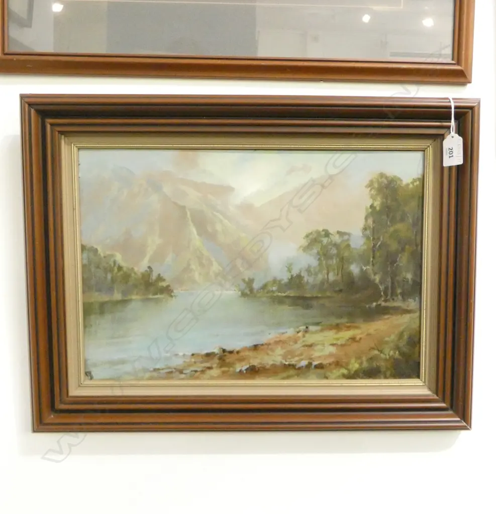 FRANCIS OTTO BIANCHI 'LAKE WAKATIPU' OIL ON BOARD 275x400mm Image 1++