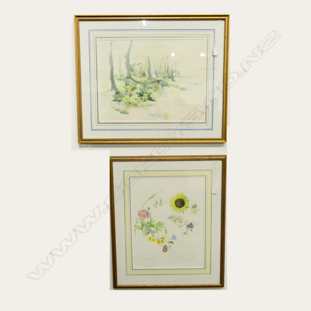 2 VALENTINE LAWFORD (1911-1991) WCs 'HORSTS BROOK' & 'FOR BARRY' 345x455mm Image 1++
