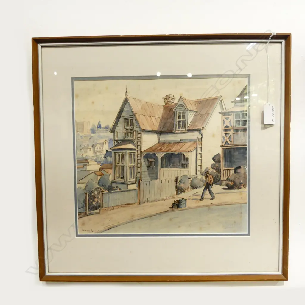 PEGGY SPICER, GRAFTON VILLA, W/C, SIGNED, 260 x 290mm (some foxing) Image 1++