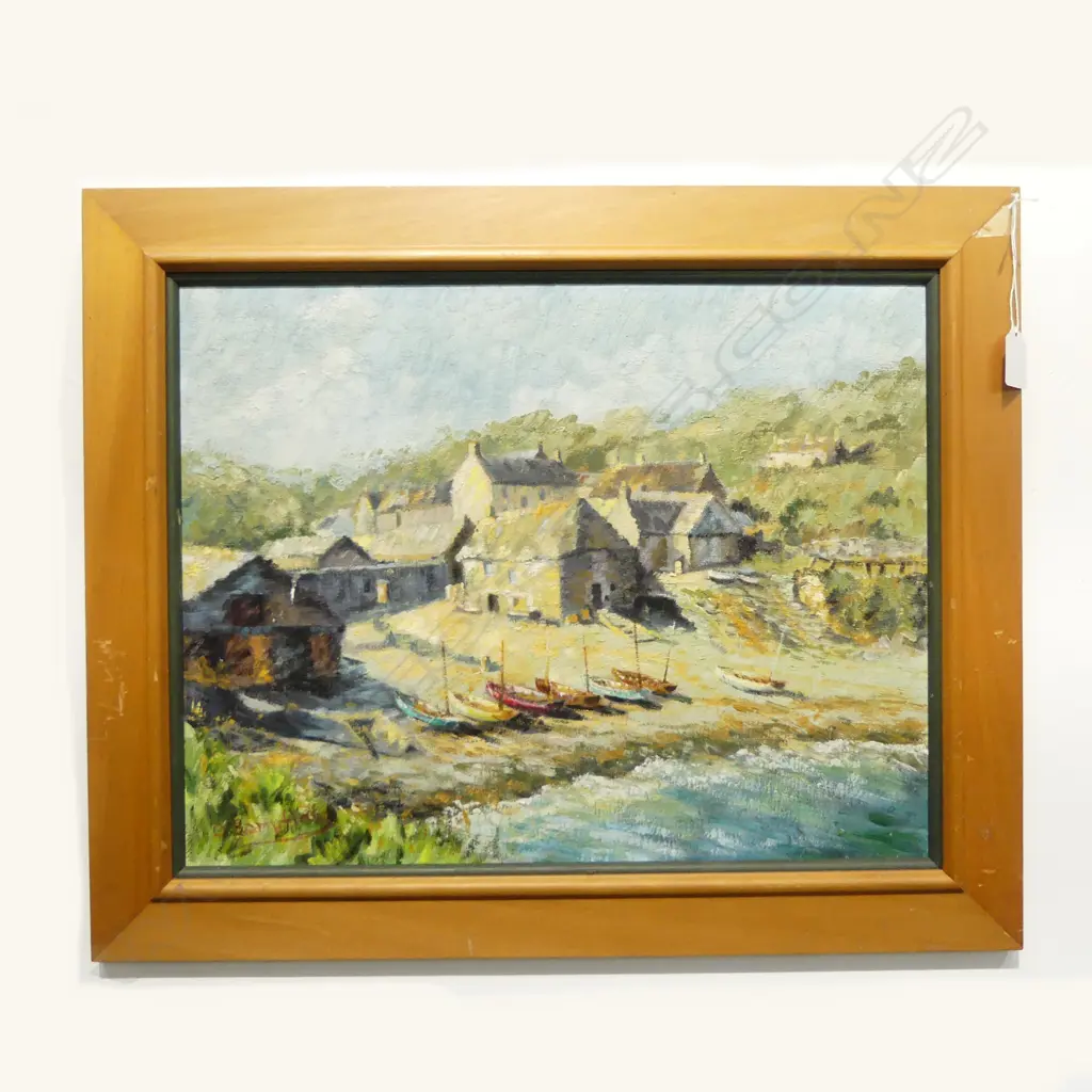 SIGNED LANDSCAPE 'CADGWITH CORNWALL' OIL ON BOARD, 350x450mm Image 1++