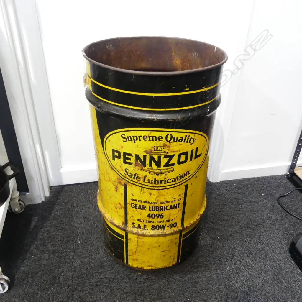 VINTAGE PENZZOIL OIL DRUM H.680 Dia.380mm Image 1++