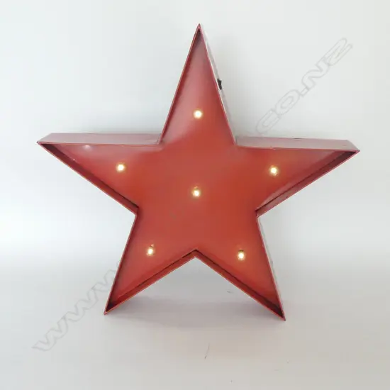 RED METAL STAR LIGHT (WORKING) H.580mm