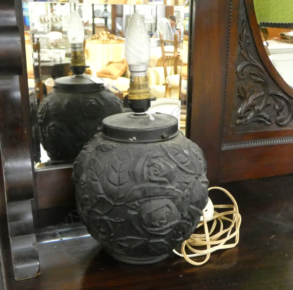 CZECH BLACK TABLE LAMP (NO SHADE) Image 1++