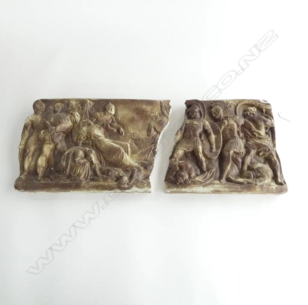 CONCRETE ROMAN STYLE PLAQUE DAMAGED 510x210mm Image 1++