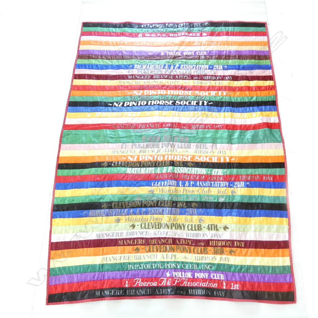 BLANKET MADE FROM PONY CLUB RIBBONS 1500x1060mm Image 1++