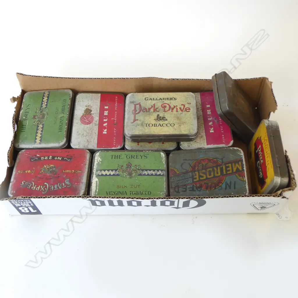 17 ASST VINTAGE TOBACCO TINS Image 1++