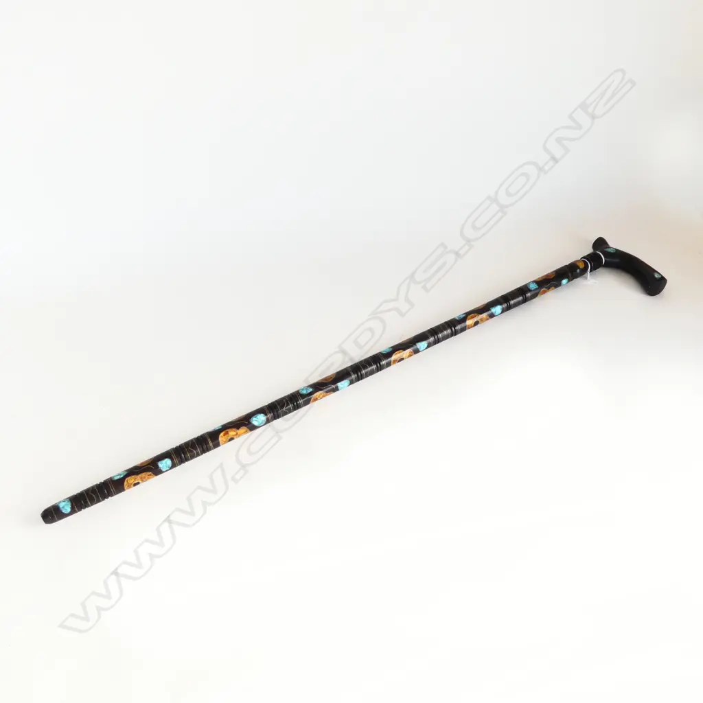 EGYPTIAN INLAID WALKING STICK L.950mm Image 1++
