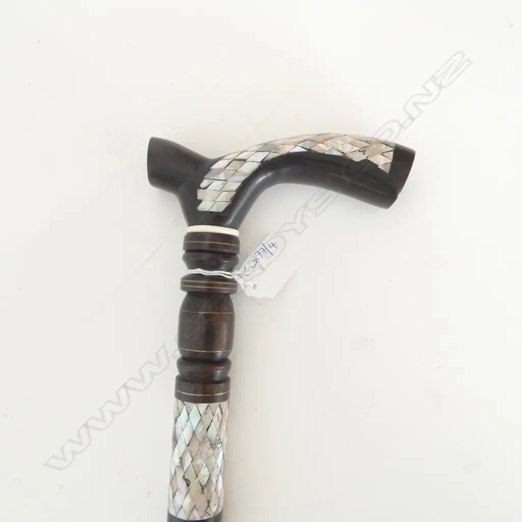 EGYPTIAN WALKING STICK w. MoP INLAY L.950mm Image 1++