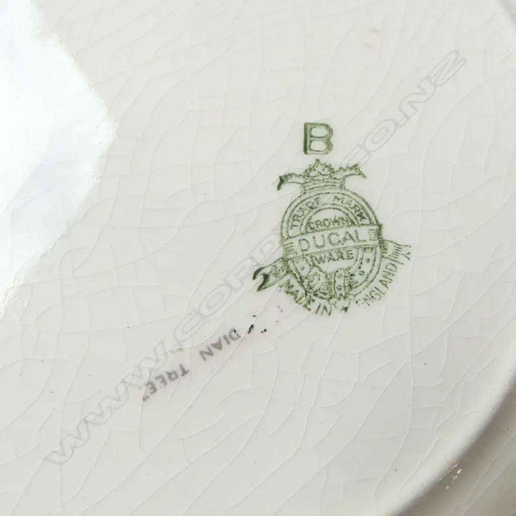 4 CROWN DUCAL 'INDIAN TREE' PLATES 230mm dia + 6 GLASSES Image 1++