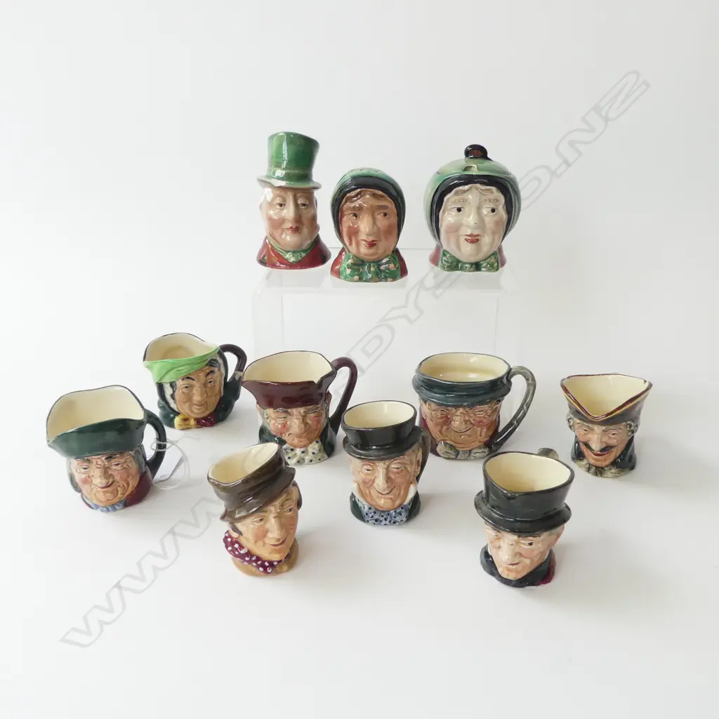8 ROYAL DOULTON CHARACTER JUGS, 3 BESWICK CHARACTER CONDIMENTS (FAULTS) Image 1++
