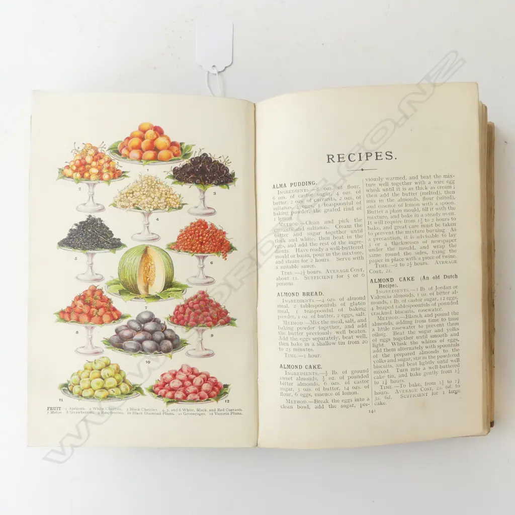 1907 ‘MRS BEETONS EVERYDAY COOKERY’ BOOK COLOURED PLATES Image 1++