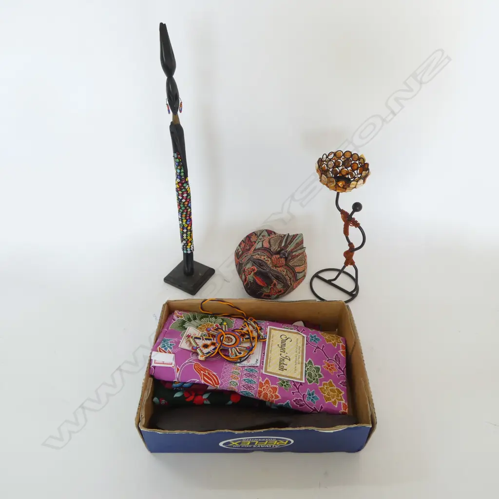 ASST. ETHNIC ITEMS; FABRIC, FIGURES ETC Image 1++