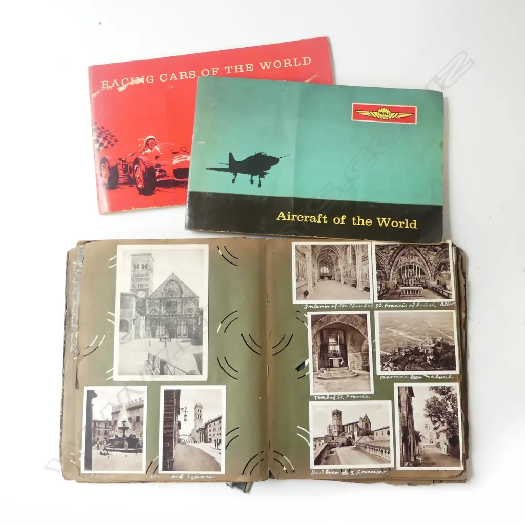 2 SHELL CARD ALBUMS + EARLY 20thC ITALIAN ALBUM Image 1++