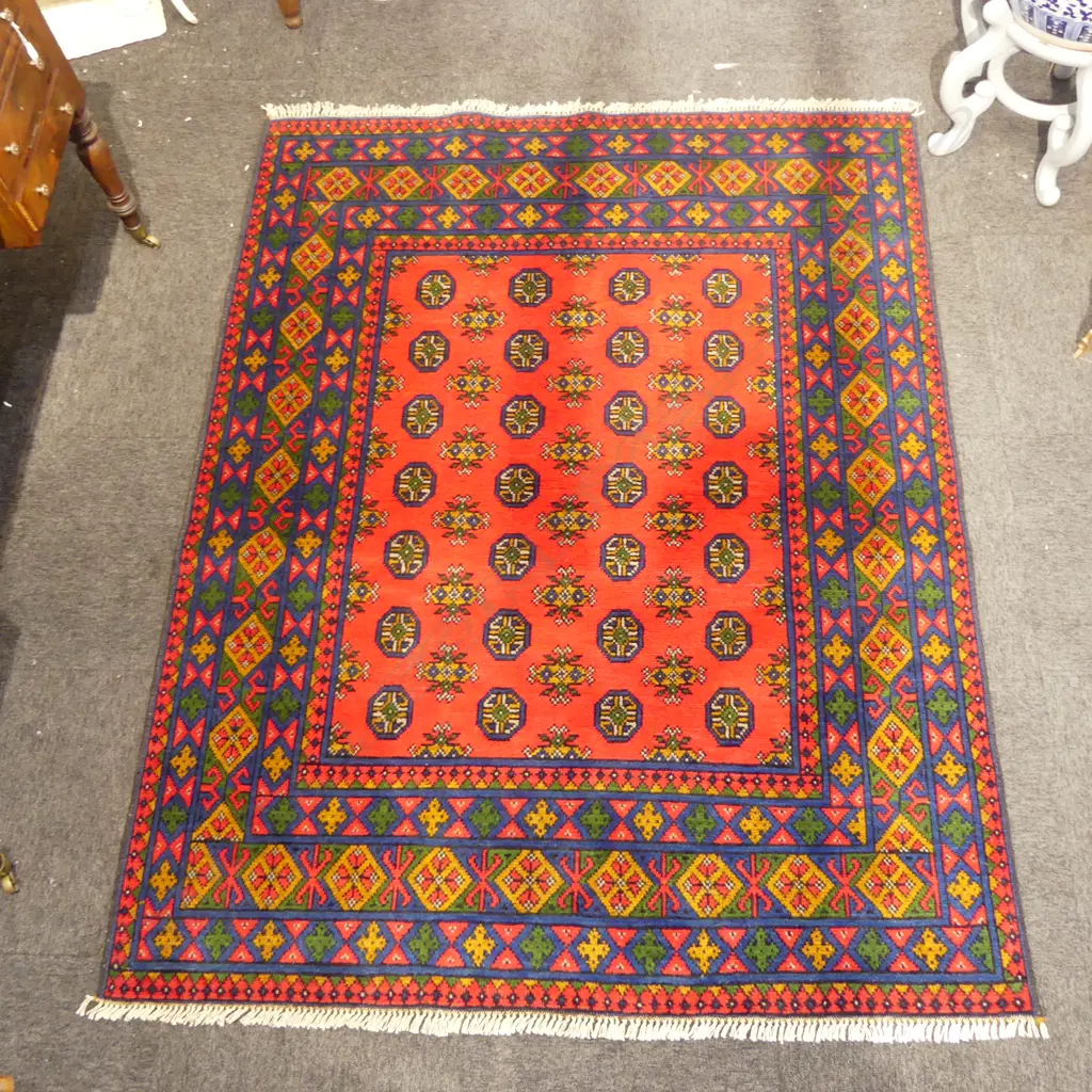HAND KNOTTED WOOL PILE RUG 1940x1520mm Image 1++