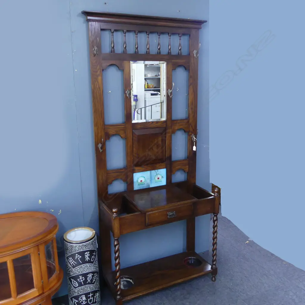 OAK HALL STAND 870x365x1070mm Image 1++