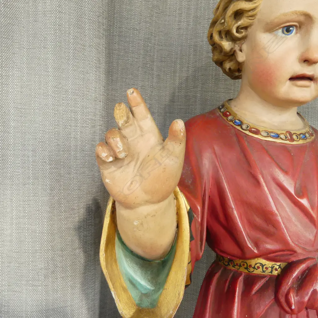 CARVED WOODEN RELIGIOUS FIGURE H.1000mm... Image 1++