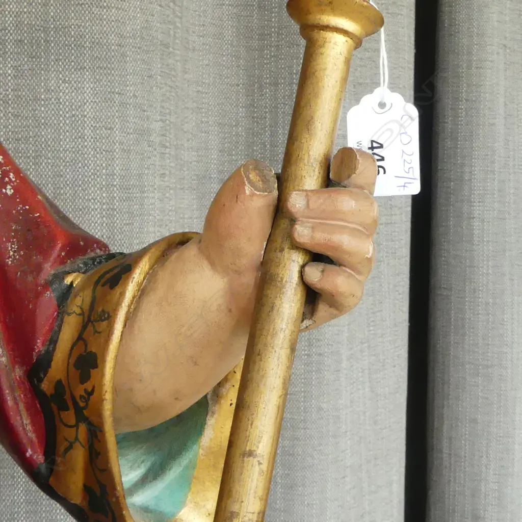 CARVED WOODEN RELIGIOUS FIGURE H.1000mm... Image 1++