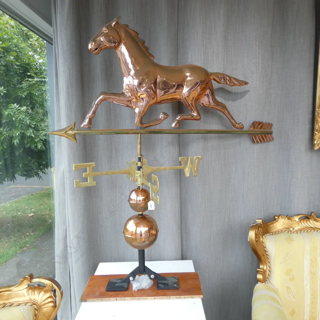 COPPER HORSE WEATHER VANE H.1150mm Image 1++