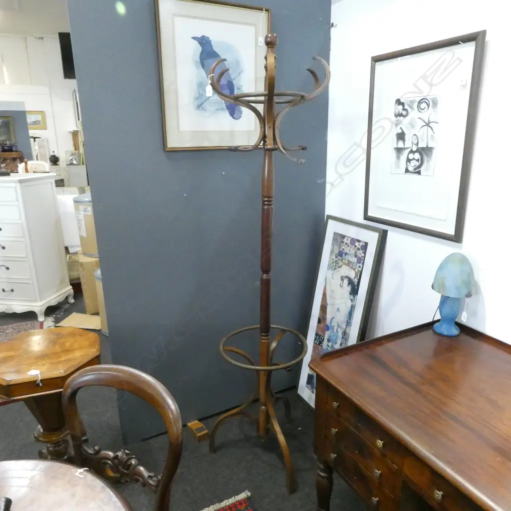 BENTWOOD STYLE COATSTAND WITH SWIVEL TOP H 1830 mm Image 1++