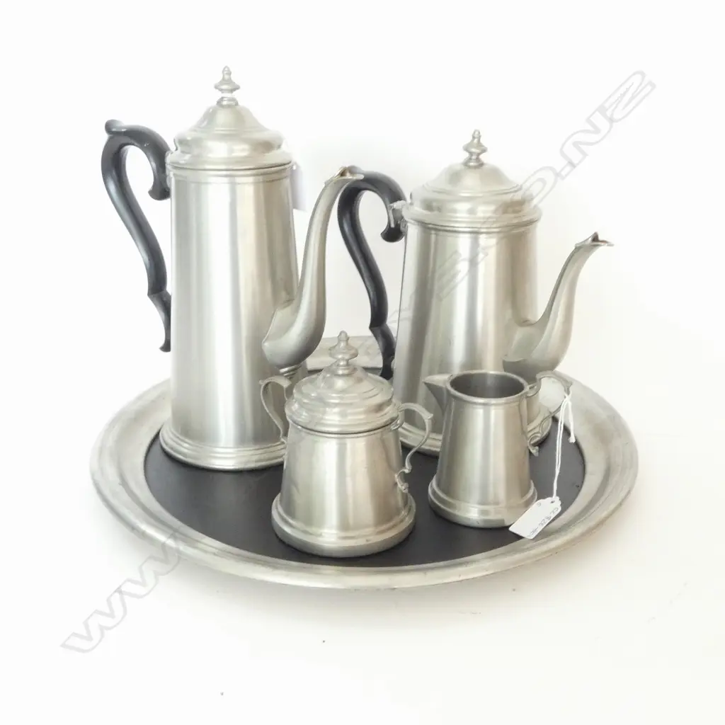 PEWTER PART TEA SERVICE, LARGEST H.290mm Image 1++