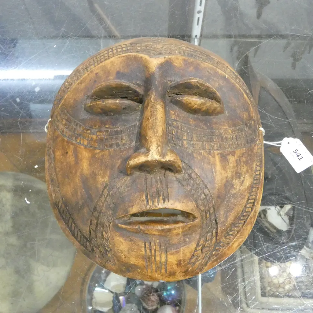 CARVED WOODEN GOMA MASK FROM CONGO H.260mm Image 1++