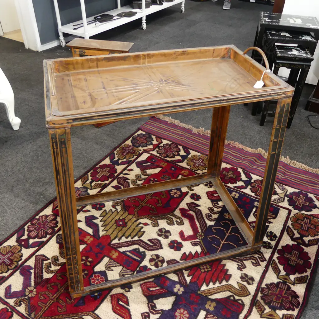 COPPER TRAY TABLE 810x510x800mm Image 1++