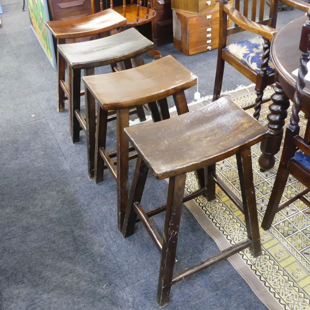 4 WOODEN STOOLS H.685mm Image 1++