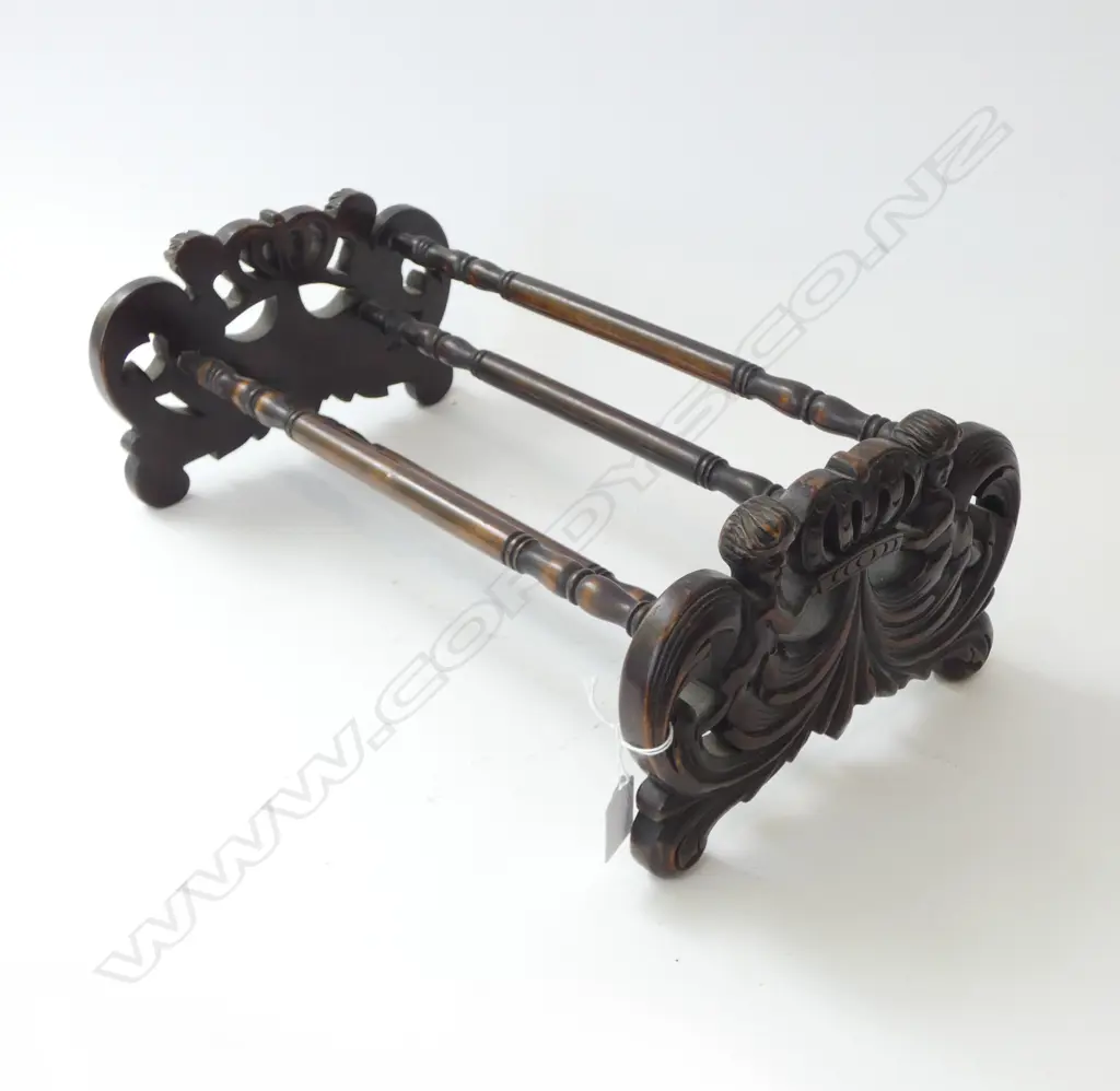 ANTIQUE CARVED WOODEN BOOK STAND W.440mm Image 1++