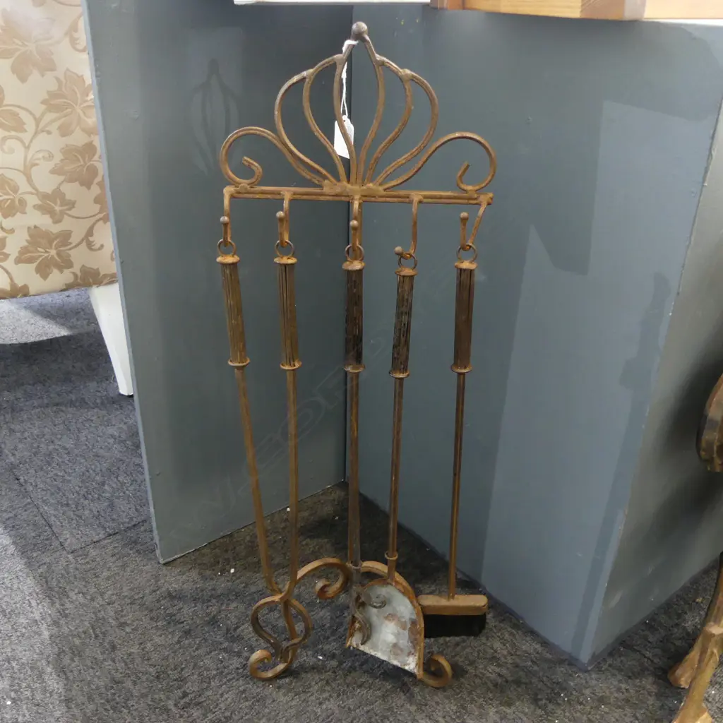 FIRE SIDE SET; 4 TOOLS + STAND H.750mm Image 1++