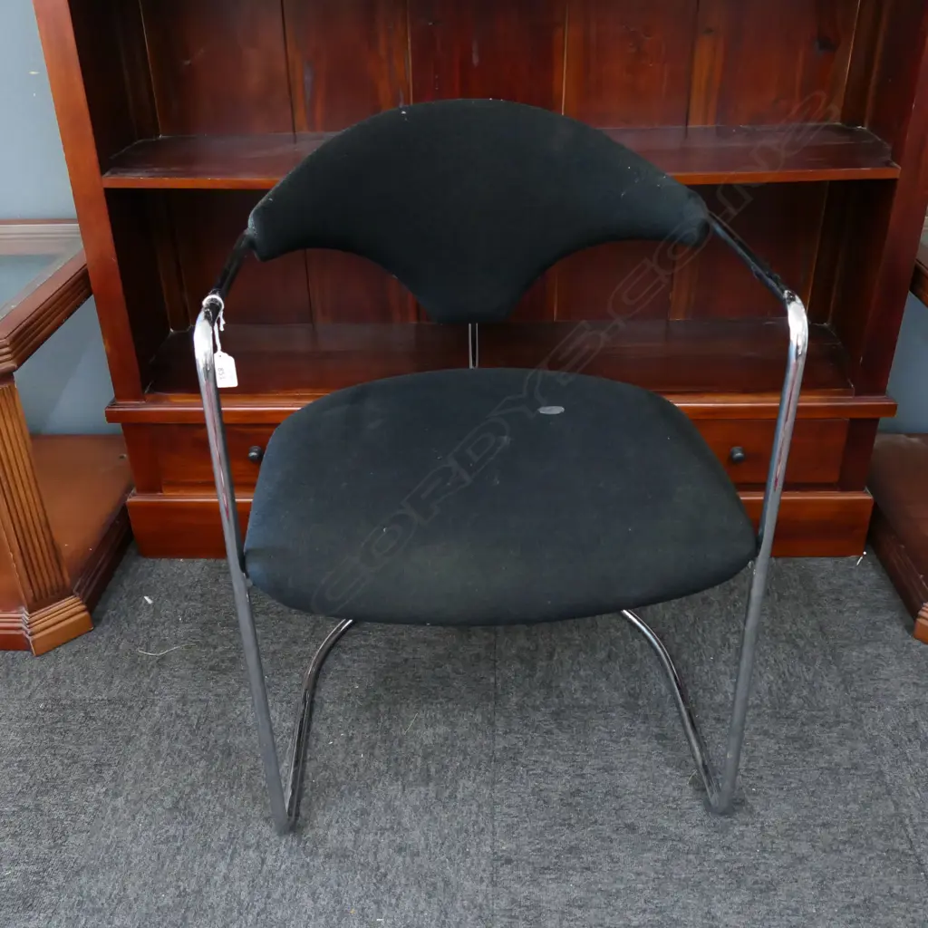 CONTEMPORARY ARMCHAIR, UPHOLSTERY WORN Image 1++