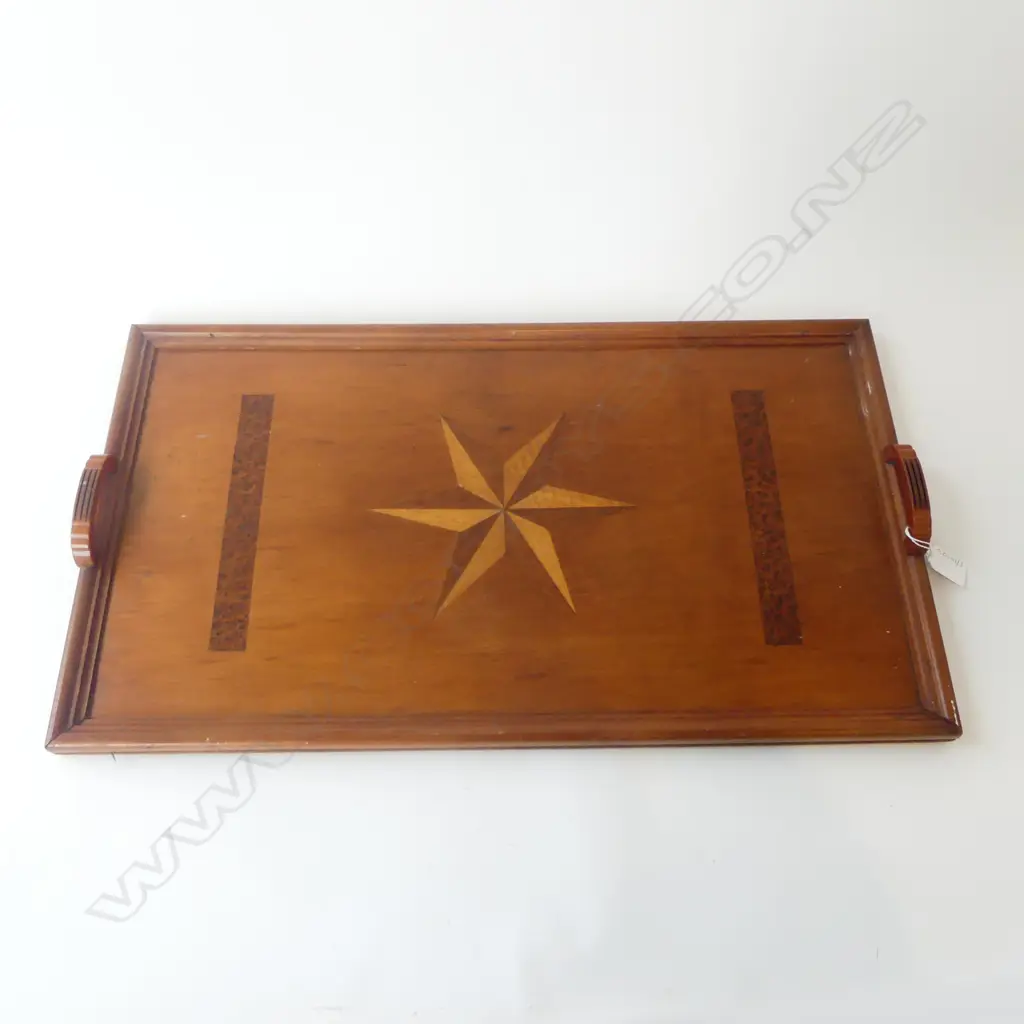 INLAID WOODEN TRAY 615x355mm Image 1++