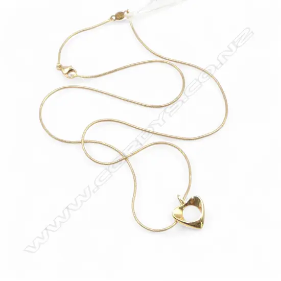 GEORG JENSEN 18CT GOLD CHAIN AND PENDANT 5.65gms with box