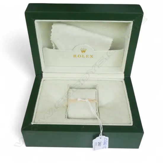 ROLEX GREEN LEATHER WATCH BOX W.180mm
