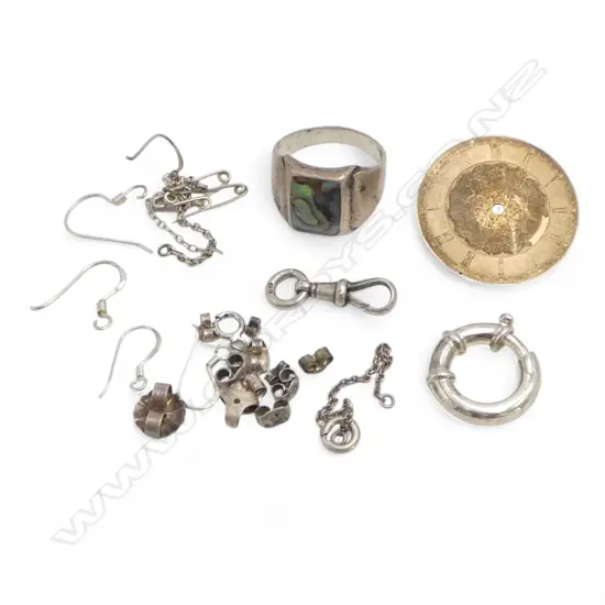 BAG OF ASST SILVER JEWELLERY PCES 21gms