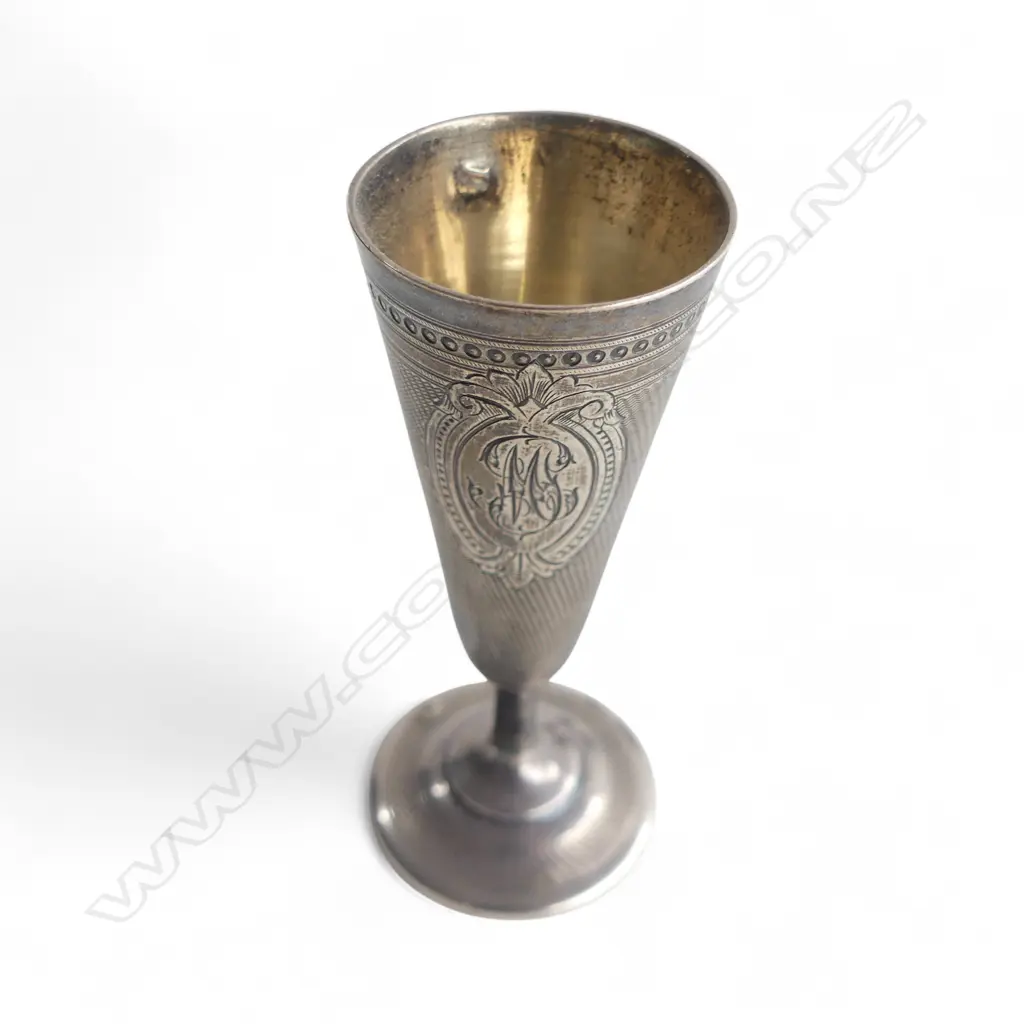 6 .800 SILVER FRENCH SHOT CUPS H.85mm 165gms Image 1++